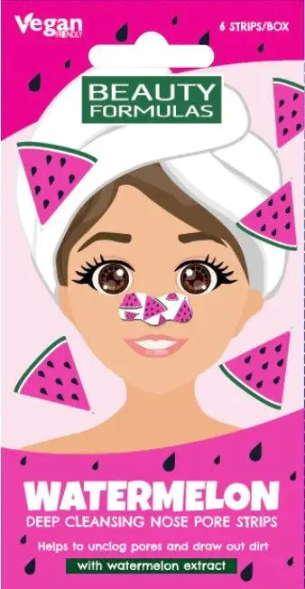 Beauty Formulas Nose Pore Strips Watermelon – 6 pcs BEAUTY FORMULAS