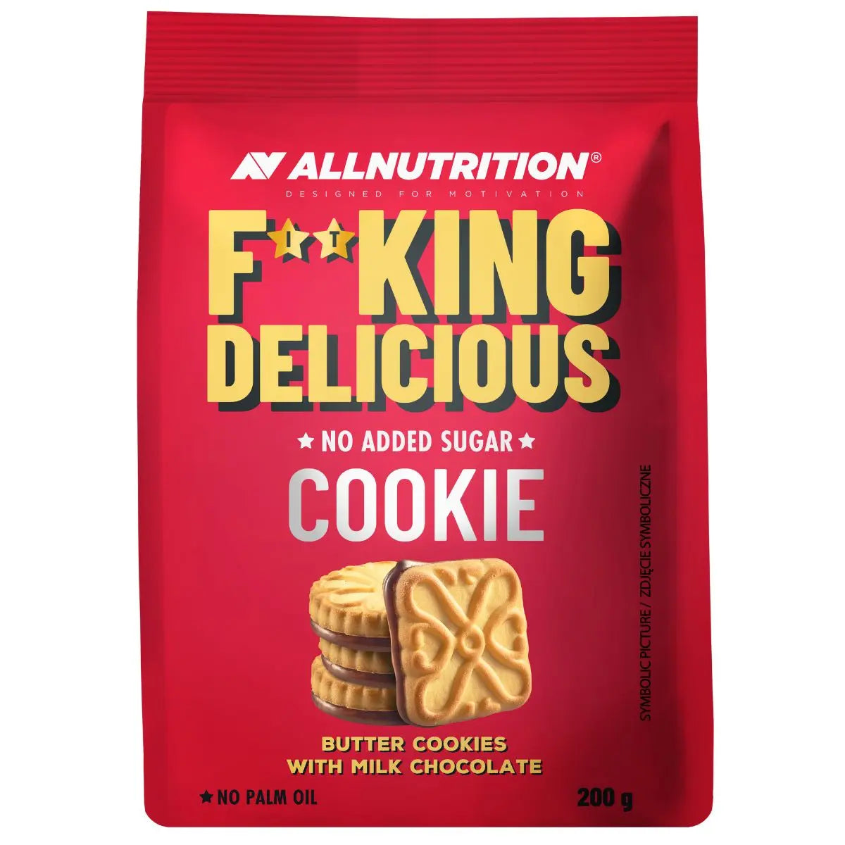 ALLNUTRITION FITKING DELICIOUS COOKIE BUTTER COOKIES WITH MILK CHOCOLATE 200 g ALLNUTRITION