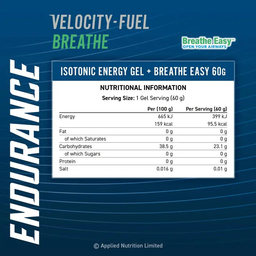 Applied Nutrition Breathe Isotonic Energy Gel - 60 ml Applied Nutrition