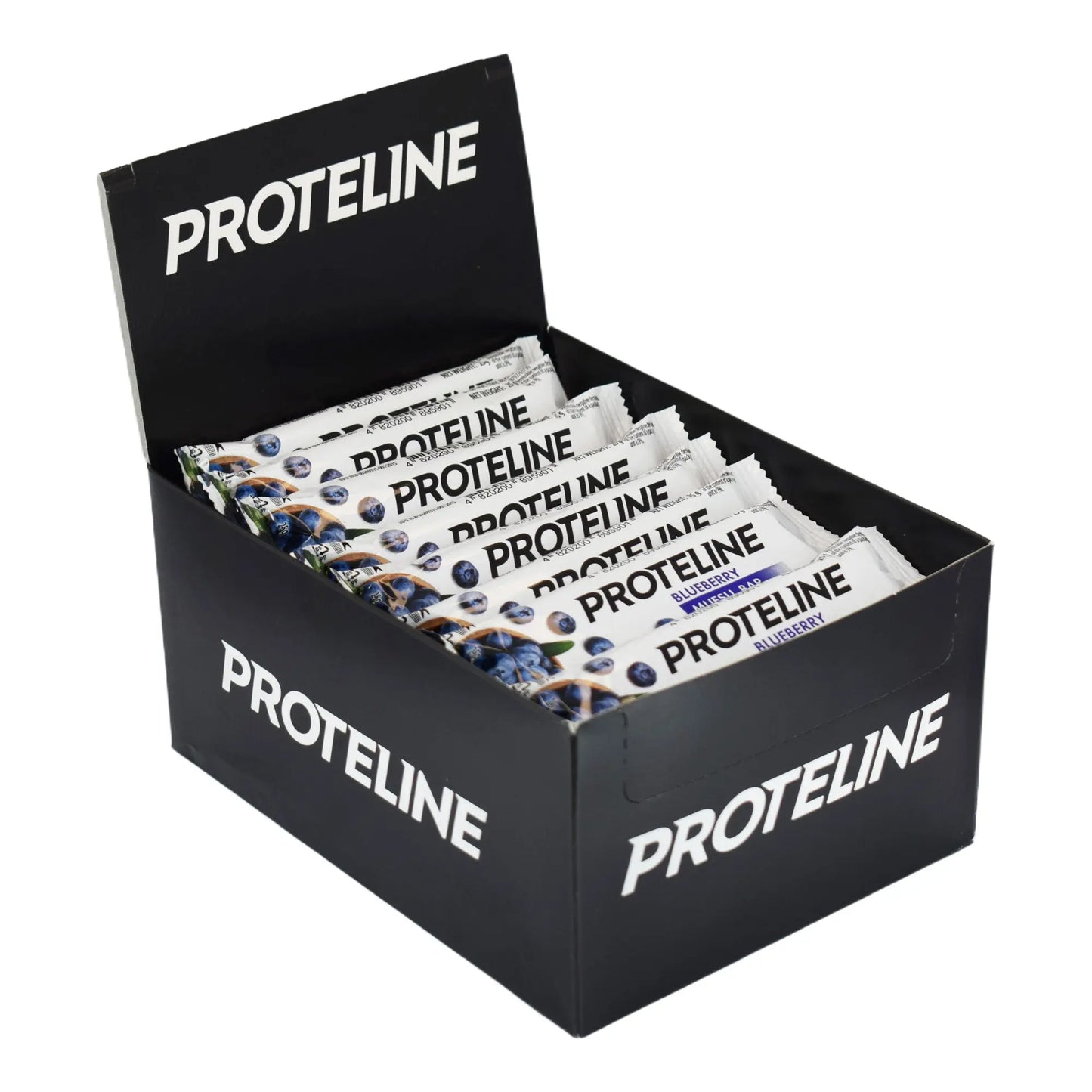 Bar – muesli with blueberries partially glazed with confectionery glaze (25g) Protein bar