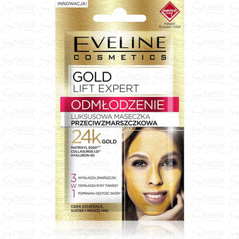 compare product EVELINE Gold Lift Expert Luxury маска против морщин 3-in-1 7 ml