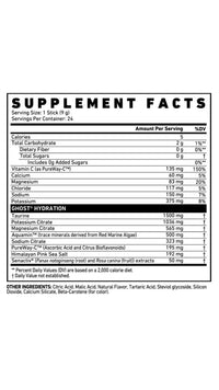 Ghost Hydration Sticks - 24 servings Ghost