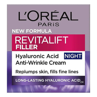 compare product L’Oréal Revitalift Filler 40+ Anti-Wrinkle Night Cream with Hyaluronic Acid 50 ml