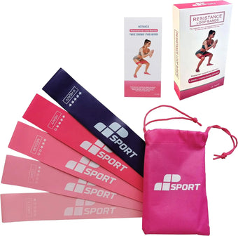 compare product MP Sport Set of 5 Mini Loop Bands - Pink