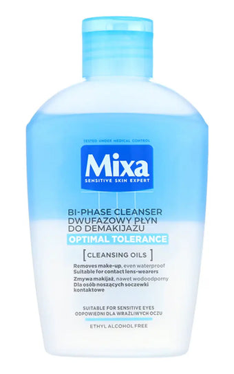 compare product Mixa Optimal Tolerance Bi-Phase Eye Makeup Remover  125 ml