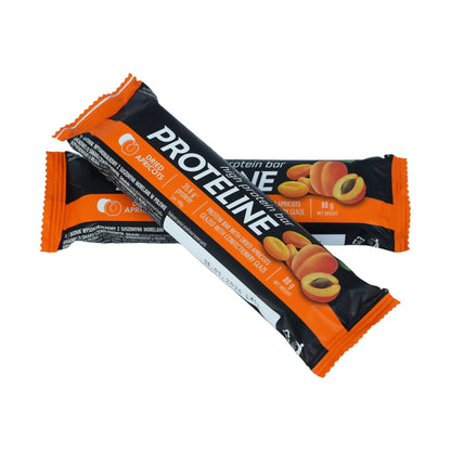 PROTELINE - Protein bar with dried apricots glazed with confectionery glaze (80g) PROTELINE