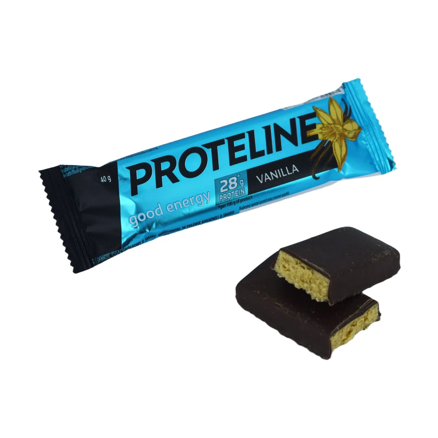 PROTELINE - Vanilla flavored protein bar with confectionery glaze (40g) PROTELINE